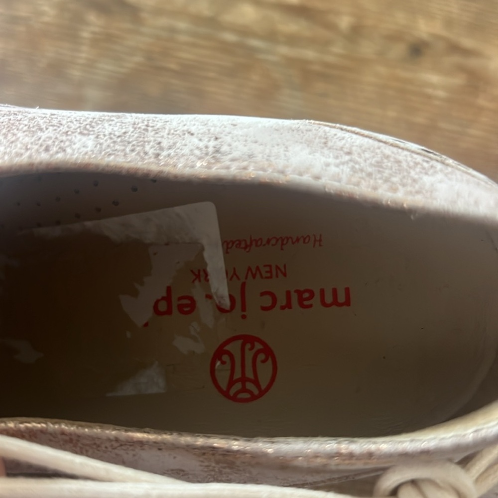 MARC JOSEPH Rose Golf Metalic NYC  Golf Shoe Flats Leather Loafers - Picture 4 of 5